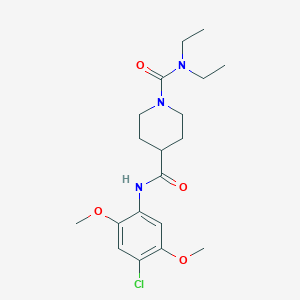 molecular formula C19H28ClN3O4 B5917541 N~4~-(4-chloro-2,5-dimethoxyphenyl)-N~1~,N~1~-diethyl-1,4-piperidinedicarboxamide 