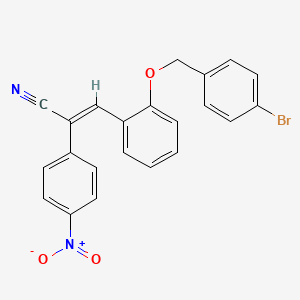molecular formula C22H15BrN2O3 B5917543 3-{2-[(4-bromobenzyl)oxy]phenyl}-2-(4-nitrophenyl)acrylonitrile 