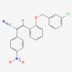molecular formula C22H15ClN2O3 B5917546 3-{2-[(3-chlorobenzyl)oxy]phenyl}-2-(4-nitrophenyl)acrylonitrile 