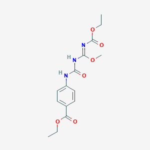 molecular formula C15H19N3O6 B5917559 ethyl 4-[({[[(ethoxycarbonyl)imino](methoxy)methyl]amino}carbonyl)amino]benzoate CAS No. 313553-18-3