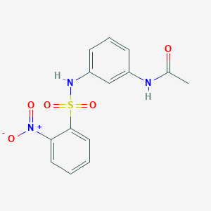 molecular formula C14H13N3O5S B5917588 N-(3-{[(2-nitrophenyl)sulfonyl]amino}phenyl)acetamide 