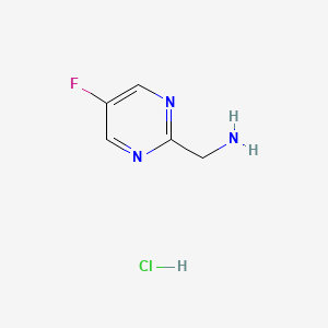 molecular formula C5H7ClFN3 B591761 (5-Fluoropyrimidin-2-yl)methanamine hydrochloride CAS No. 1314394-77-8