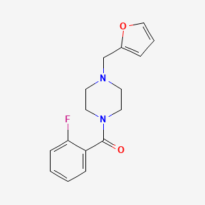 molecular formula C16H17FN2O2 B5917625 1-(2-fluorobenzoyl)-4-(2-furylmethyl)piperazine 