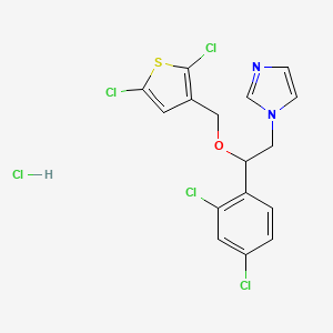 molecular formula C16H13Cl5N2OS B591763 1-[2-(2,4-二氯苯基)-2-[(2,5-二氯噻吩-3-基)甲氧基]乙基]咪唑；盐酸盐 CAS No. 61675-62-5