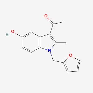 molecular formula C16H15NO3 B5917644 1-[1-(2-furylmethyl)-5-hydroxy-2-methyl-1H-indol-3-yl]ethanone 