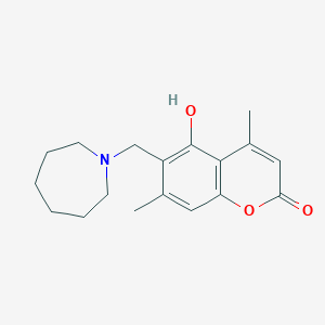 molecular formula C18H23NO3 B5917665 6-(1-azepanylmethyl)-5-hydroxy-4,7-dimethyl-2H-chromen-2-one 