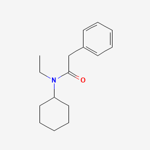 molecular formula C16H23NO B5917686 N-cyclohexyl-N-ethyl-2-phenylacetamide 