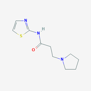 molecular formula C10H15N3OS B5917707 3-(1-pyrrolidinyl)-N-1,3-thiazol-2-ylpropanamide 
