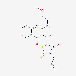 3-[(3-allyl-4-oxo-2-thioxo-1,3-thiazolidin-5-ylidene)methyl]-2-[(2-methoxyethyl)amino]-4H-pyrido[1,2-a]pyrimidin-4-one