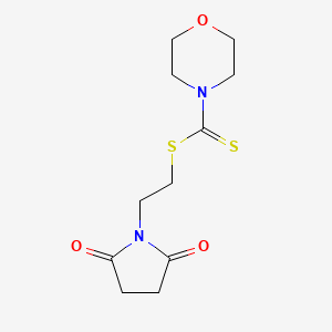 molecular formula C11H16N2O3S2 B5917793 2-(2,5-dioxo-1-pyrrolidinyl)ethyl 4-morpholinecarbodithioate 