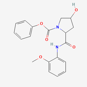 molecular formula C19H20N2O5 B5917799 phenyl 4-hydroxy-2-{[(2-methoxyphenyl)amino]carbonyl}-1-pyrrolidinecarboxylate 