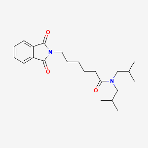 molecular formula C22H32N2O3 B5917803 6-(1,3-dioxo-1,3-dihydro-2H-isoindol-2-yl)-N,N-diisobutylhexanamide 