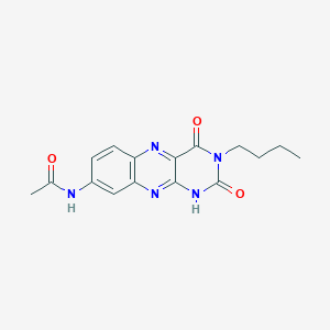 molecular formula C16H17N5O3 B5917854 N-(3-butyl-2,4-dioxo-1,2,3,4-tetrahydrobenzo[g]pteridin-8-yl)acetamide 