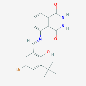 molecular formula C19H18BrN3O3 B5917889 5-[(5-bromo-3-tert-butyl-2-hydroxybenzylidene)amino]-2,3-dihydro-1,4-phthalazinedione 