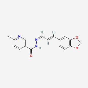 molecular formula C17H15N3O3 B5917892 N'-[3-(1,3-benzodioxol-5-yl)-2-propen-1-ylidene]-6-methylnicotinohydrazide 