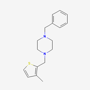 molecular formula C17H22N2S B5917899 1-benzyl-4-[(3-methyl-2-thienyl)methyl]piperazine 