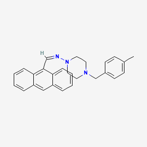molecular formula C27H27N3 B5917917 N-(9-anthrylmethylene)-4-(4-methylbenzyl)-1-piperazinamine 