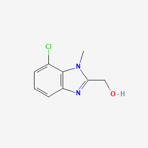 molecular formula C9H9ClN2O B591795 (7-Chloro-1-methyl-1H-benzo[d]imidazol-2-yl)methanol CAS No. 1340111-89-8
