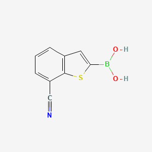 molecular formula C9H6BNO2S B591796 (7-Cyanobenzo[b]thiophen-2-yl)boronic acid CAS No. 1119899-37-4