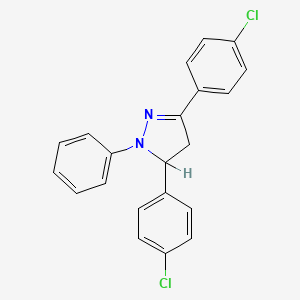 3,5-bis(4-chlorophenyl)-1-phenyl-4,5-dihydro-1H-pyrazole