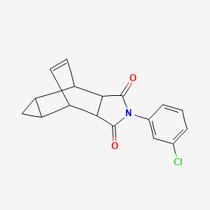 molecular formula C17H14ClNO2 B5917979 4-(3-chlorophenyl)-4-azatetracyclo[5.3.2.0~2,6~.0~8,10~]dodec-11-ene-3,5-dione 