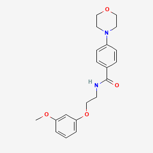 molecular formula C20H24N2O4 B5917988 N-[2-(3-methoxyphenoxy)ethyl]-4-(4-morpholinyl)benzamide 