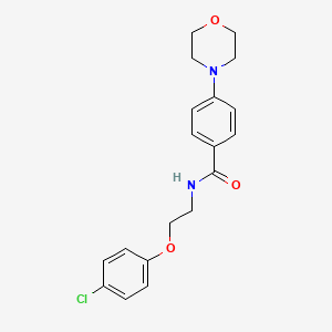 molecular formula C19H21ClN2O3 B5917991 N-[2-(4-chlorophenoxy)ethyl]-4-(4-morpholinyl)benzamide 