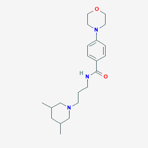 molecular formula C21H33N3O2 B5917994 N-[3-(3,5-dimethyl-1-piperidinyl)propyl]-4-(4-morpholinyl)benzamide 