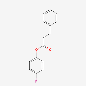 molecular formula C15H13FO2 B5918001 4-氟苯基 3-苯基丙酸酯 