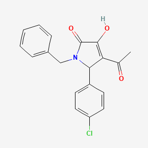molecular formula C19H16ClNO3 B5918013 4-acetyl-1-benzyl-5-(4-chlorophenyl)-3-hydroxy-1,5-dihydro-2H-pyrrol-2-one 