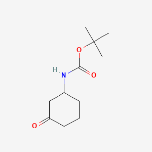 molecular formula C11H19NO3 B591803 3-N-Boc-氨基环己酮 CAS No. 885280-38-6