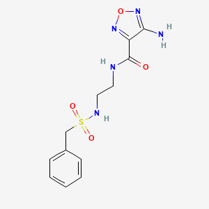 molecular formula C12H15N5O4S B5918040 4-amino-N-{2-[(benzylsulfonyl)amino]ethyl}-1,2,5-oxadiazole-3-carboxamide 