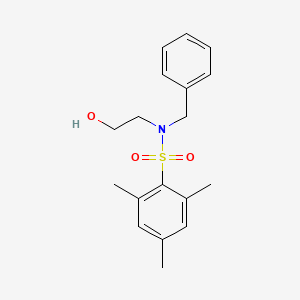 molecular formula C18H23NO3S B5918050 N-benzyl-N-(2-hydroxyethyl)-2,4,6-trimethylbenzenesulfonamide 