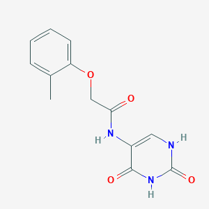 molecular formula C13H13N3O4 B5918056 N-(2,4-dioxo-1,2,3,4-tetrahydro-5-pyrimidinyl)-2-(2-methylphenoxy)acetamide 