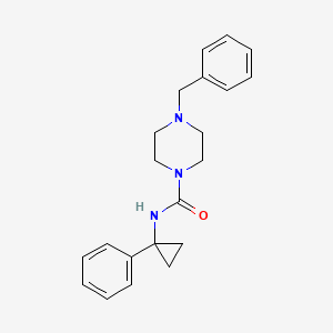 4-benzyl-N-(1-phenylcyclopropyl)piperazine-1-carboxamide