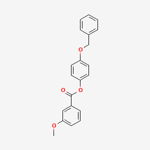 molecular formula C21H18O4 B5918064 4-(benzyloxy)phenyl 3-methoxybenzoate 