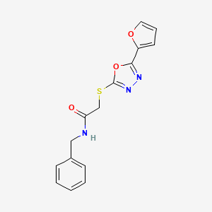 molecular formula C15H13N3O3S B5918087 N-benzyl-2-{[5-(2-furyl)-1,3,4-oxadiazol-2-yl]thio}acetamide 