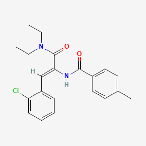 molecular formula C21H23ClN2O2 B5918096 N-{2-(2-chlorophenyl)-1-[(diethylamino)carbonyl]vinyl}-4-methylbenzamide 
