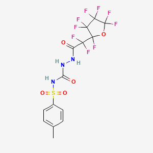 molecular formula C14H10F9N3O5S B5918102 2-[difluoro(2,3,3,4,4,5,5-heptafluorotetrahydro-2-furanyl)acetyl]-N-[(4-methylphenyl)sulfonyl]hydrazinecarboxamide 
