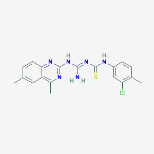 molecular formula C19H19ClN6S B5918117 N-(3-chloro-4-methylphenyl)-N'-[[(4,6-dimethyl-2-quinazolinyl)amino](imino)methyl]thiourea 