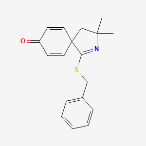 1-(benzylthio)-3,3-dimethyl-2-azaspiro[4.5]deca-1,6,9-trien-8-one