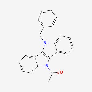 5-acetyl-10-benzyl-5,10-dihydroindolo[3,2-b]indole