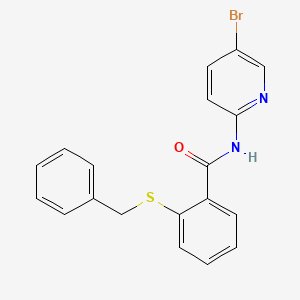 molecular formula C19H15BrN2OS B5918138 2-(benzylsulfanyl)-N-(5-bromopyridin-2-yl)benzamide 