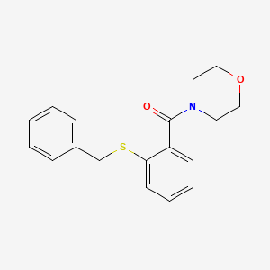 molecular formula C18H19NO2S B5918155 4-[2-(benzylthio)benzoyl]morpholine 