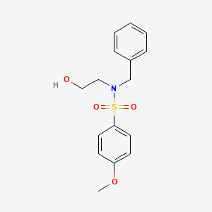 molecular formula C16H19NO4S B5918172 N-benzyl-N-(2-hydroxyethyl)-4-methoxybenzenesulfonamide 