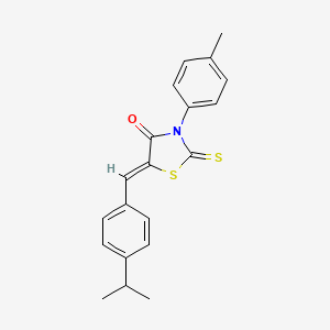 molecular formula C20H19NOS2 B5918182 5-(4-isopropylbenzylidene)-3-(4-methylphenyl)-2-thioxo-1,3-thiazolidin-4-one 