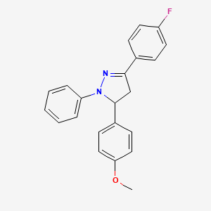 3-(4-fluorophenyl)-5-(4-methoxyphenyl)-1-phenyl-4,5-dihydro-1H-pyrazole