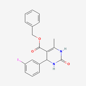 molecular formula C19H17IN2O3 B5918203 Benzyl 4-(3-iodophenyl)-6-methyl-2-oxo-1,2,3,4-tetrahydropyrimidine-5-carboxylate 