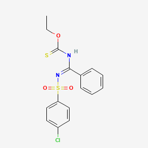 ((4-Chloro-benzenesulfonylimino)-phenyl-methyl)-thiocarbamic acid O-ethyl ester