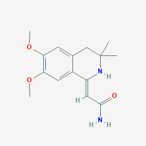 molecular formula C15H20N2O3 B5918305 (2Z)-2-(6,7-dimethoxy-3,3-dimethyl-2,4-dihydroisoquinolin-1-ylidene)acetamide 